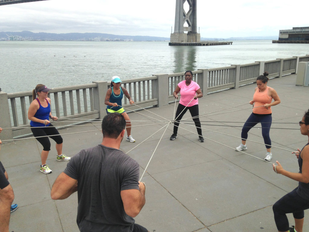 BootCampsSF class working out together in San Francisco